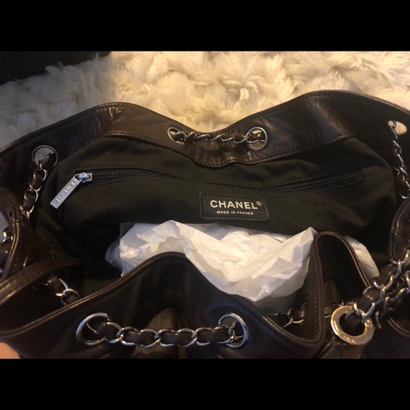 CHANEL Dark Brown Large Expandable Tote Vintage - Picture 5 of 6